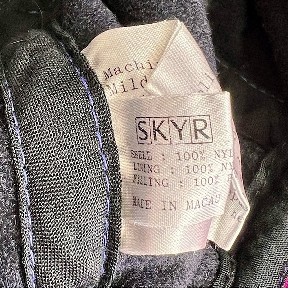 Vintage SKYR Performance Ski Hat Purple Pink Winter Nylon Baseball Puffy Cap - Picture 4 of 16